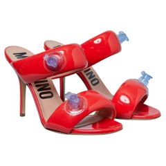 Red high heel sandal MOSCHINO