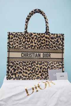 Jacquard cotton Tote bag with animal pattern CHRISTIAN DIOR