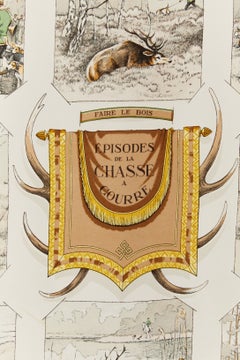 Silk Twill Carré "Episodes de la chasse à courre" HERMES