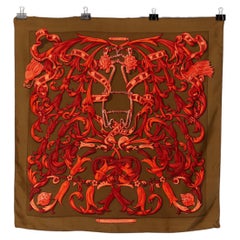 Silk Twill Carré "Le mors à la conétable" HERMES
