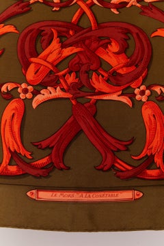 Silk Twill Carré "Le mors à la conétable" HERMES