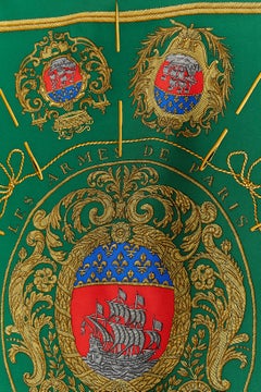Silk Twill Carré " Les armes de Paris" Hermès