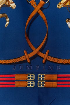 Silk Twill Carré " Jumping " Hermès