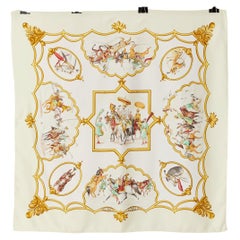 Silk Twill printed Carré " Les chevaux des Mongols" Hermès