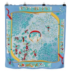Silk printed Twill Carré " Neige d'Antan" Hermès