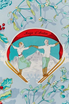 Silk printed Twill Carré " Neige d'Antan" Hermès