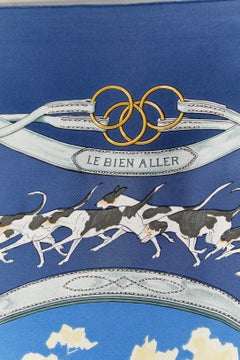 Silk printed Twill Carré " Le bien aller " Hermès