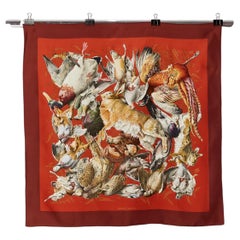 Silk printed Twill Carré " Gibiers " Hermès