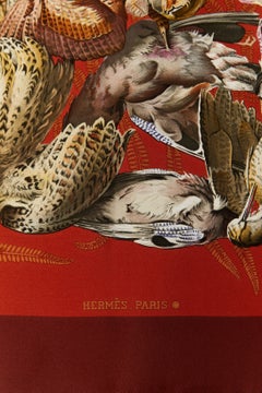 Silk printed Twill Carré " Gibiers " Hermès