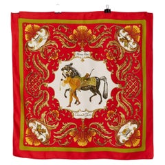 Silk printed Twill Carré " Cheval Turc " Hermès