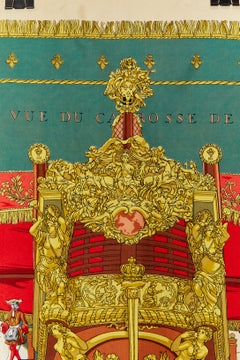 Silk printed Twill Carré " Vue du carrosse de la galère " Hermès