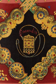 Silk printed Twill carré " Brins d'or" Hermès