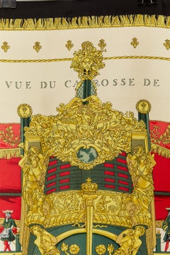 Silk printed Twill carré " Vue du carrosse de la galère La Reale " Hermès