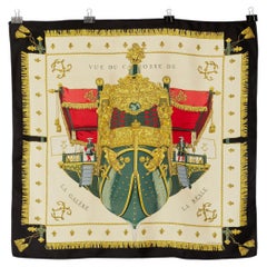 Silk printed Twill carré " Vue du carrosse de la galère La Reale " Hermès