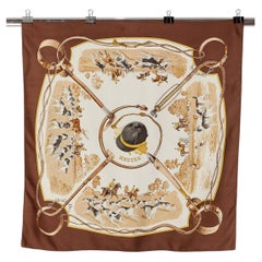 Silk printed Twill " Meutes" Hermès