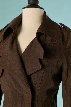 Brown wool Trench-coat CHRISTIAN DIOR by JOHN GALLIANO