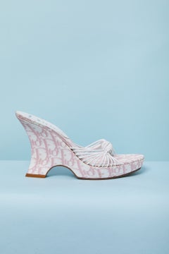 Canevas and leather monogramme mule CHRISTIAN DIOR