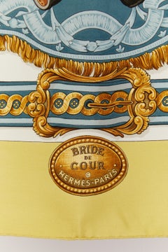 Printed silk Twill Carré "Bride de coeur " Hermès