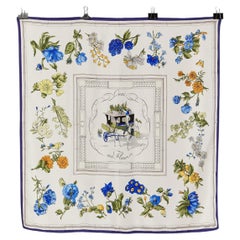 Silk jacquard printed carré " Quai aux fleurs " Hermès