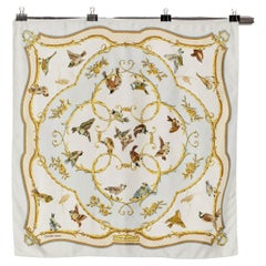 Silk jacquard printed Carré " La clé des champs " Hermès