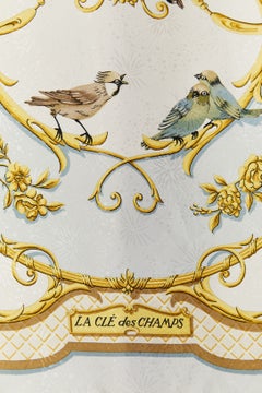 Silk jacquard printed Carré " La clé des champs " Hermès