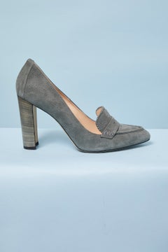 Grey suede pump MANOLO BLAHNIK