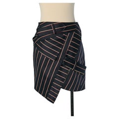 Minifalda asimétrica a rayas de ALEXANDRE VAUTHIER