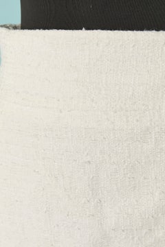 White Tweed bouclette asymmetrical mini skirt ALEXANDRE VAUTHIER Couture