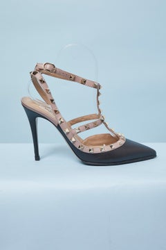 Leather sandals with studs VALENTINO