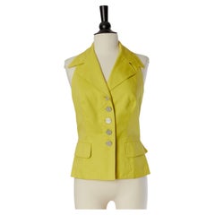 Haut sans manches et dos nu jaune Anis GIVENCHY VISION