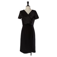 Black satin cocktail dress CHRISTIAN DIOR