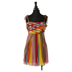 Mini-robe nuisette en mousseline de soie imprimée MOSCHINO CHEAP & CHIC
