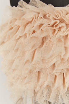 Hellrosa Strick-Bustier mit Rüschenverzierung BLUGIRL