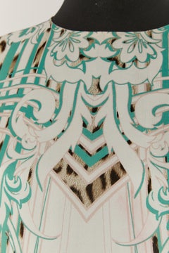 Silk printed mini dress ROBERTO CAVALLI