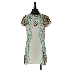 Silk printed mini dress ROBERTO CAVALLI