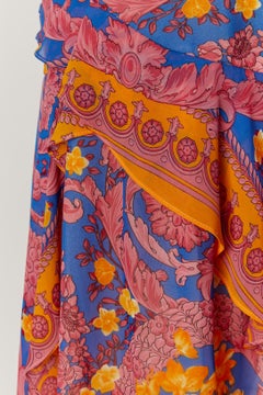 Bedruckter Chiffon-Rüschenrock von VERSACE JEANS COUTURE