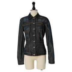 Denim jacket with embroideries on the back GALLIANO