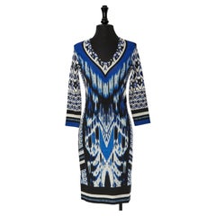 Printed Ikat jersey dress ROBERTO CAVALLI
