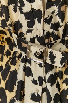 Silk cocktail dress with animal print THIERRY MUGLER