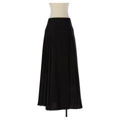 Black pleated long wrapped skirt CHRISTIAN DIOR