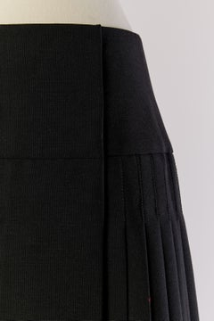 Black pleated long wrapped skirt CHRISTIAN DIOR