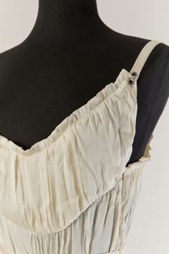 Off white cocktail dress with chain mail fringes on the bottom PACO RABANNE
