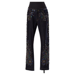 Denim jeans with studs and rhinestone embellishment DOLCE & GABBANA