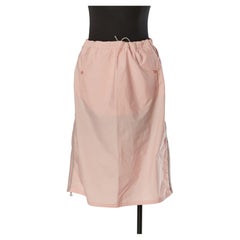 Falda de nailon rosa pálido de PRADA
