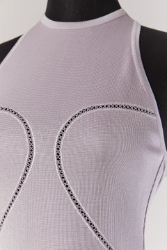 Pale lilac rayon backless dress ALAIA