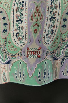 Printed tank top with striped ribs on the edge ETRO