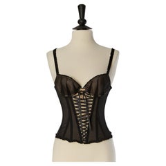 Black bustier with laces CHANTAL THOMASS