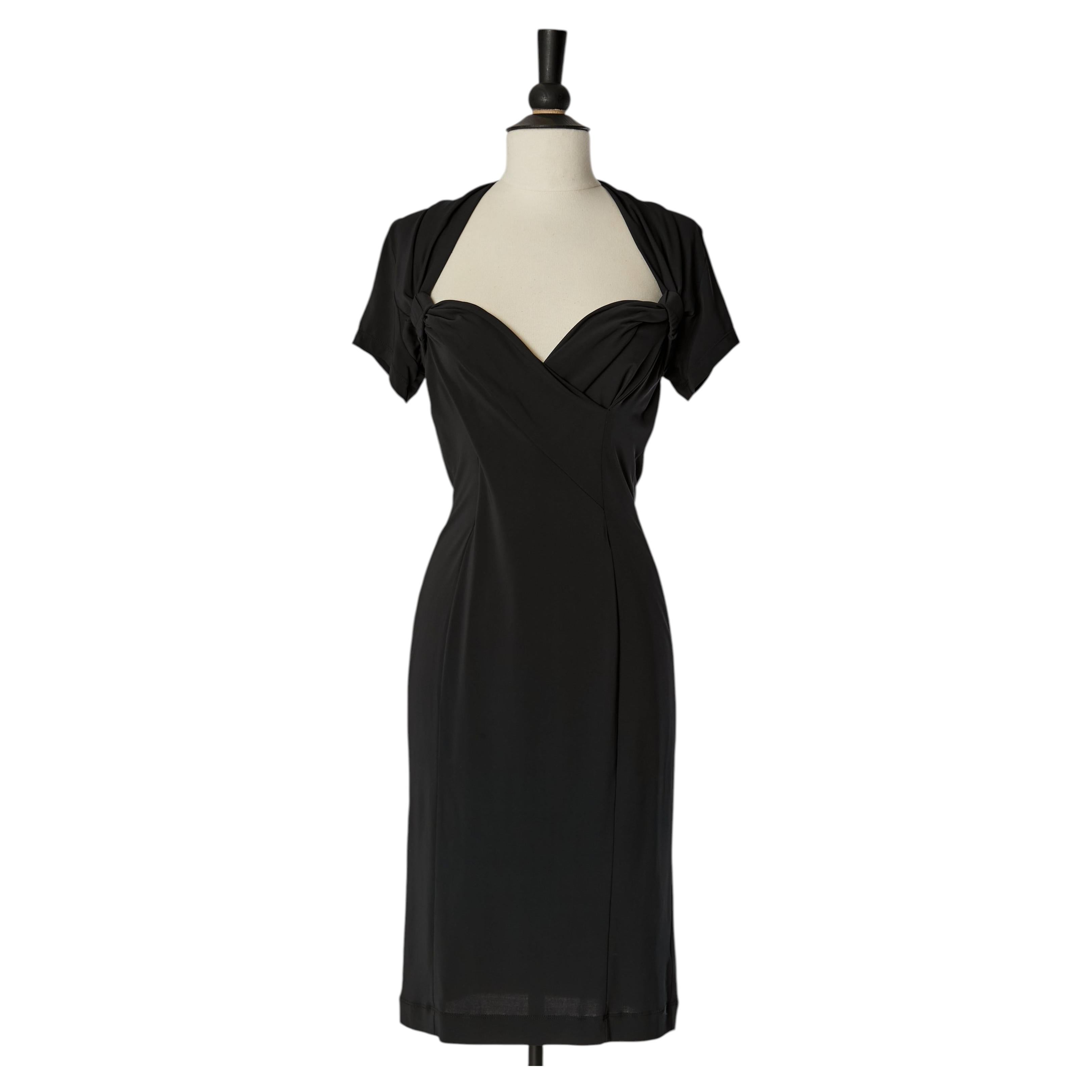 Black jersey cocktail dress ANGLOMANIA by VIVIENNE WESTWOOD For Sale at ...