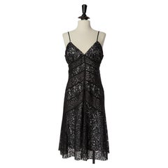 Cocktailkleid mit doppelter Lage aus Spitze und bedrucktem Stoff – ROBERTO CAVALLI CLASS