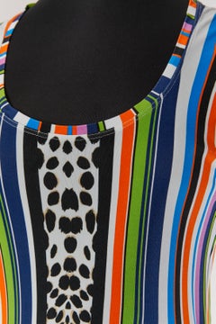 Vestido de cóctel de jersey estampado de ROBERTO CAVALLI